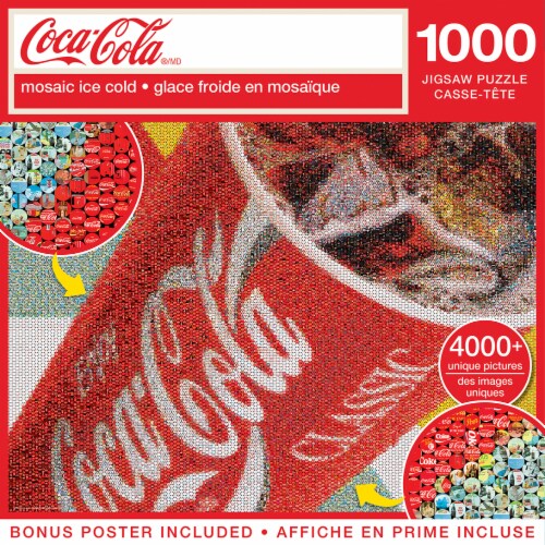 MasterPieces Coca-Cola® Mosaic Ice Cold Jigsaw Puzzle Perspective: front