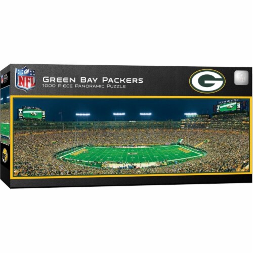 MasterPieces 1000 Piece Sports Jigsaw Puzzle - NFL Green Bay Packers Center View Panoramic - Perspective: front