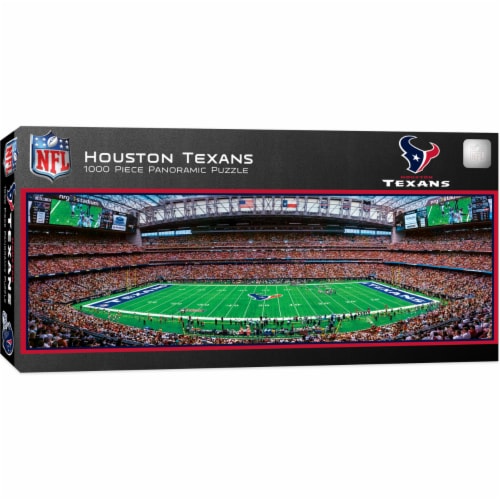 MasterPieces NFL Houston Texans Center View Panoramic Jigsaw Puzzle Perspective: front