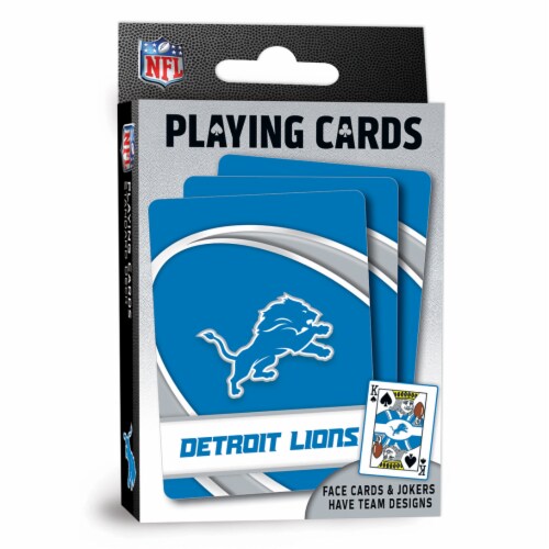 MastePieces® Detroit Lions Playing Cards Perspective: front