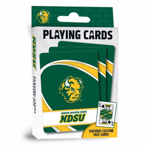 MasterPieces Officially Licensed NCAA North Dakota State Bison Playing Cards - 54 Card Deck Perspective: front