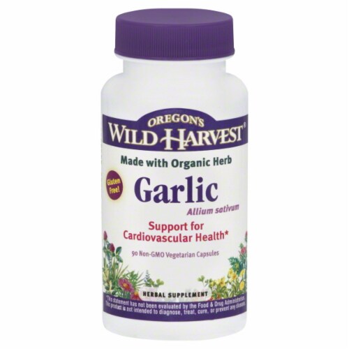 Oregon's Wild Harvest Garlic Capsules Perspective: front