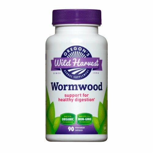 Oregons Wild Harvest Wormwood Capsules Perspective: front