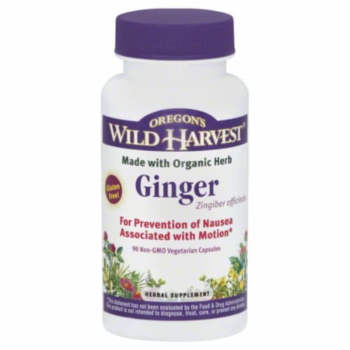 Oregon's Wild Harvest Ginger Vegetarian Capsules Perspective: front