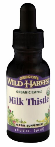 Oregon's Wild Harvest Milk Thistle Organic Extract Herbal Supplement Perspective: front