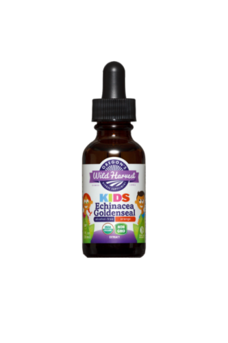 Oregon's Wild Harvest Kids Echinacea Goldenseal Perspective: front