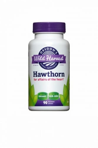 Oregon's Wild Harvest Hawthorn Heart Support Capsules Perspective: front