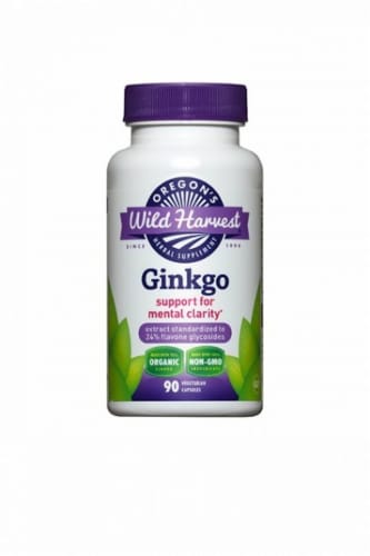 Oregon's Wild Harvest Organic Ginkgo Extract Capsules Perspective: front