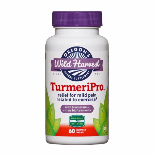Oregon's Wild Harvest TurmeriPro Vegetarian Capsules Perspective: front
