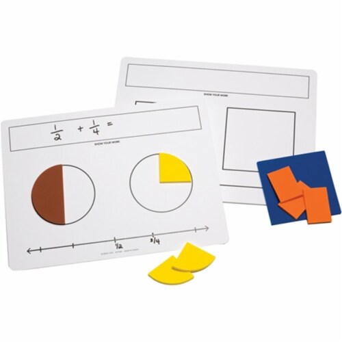 Didax DD-211584 Write On Wipe Off Fraction Mats Perspective: front