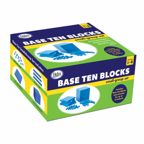Didax Base Ten Blocks Small Group Set 161 Pieces (DD-211738) Perspective: front