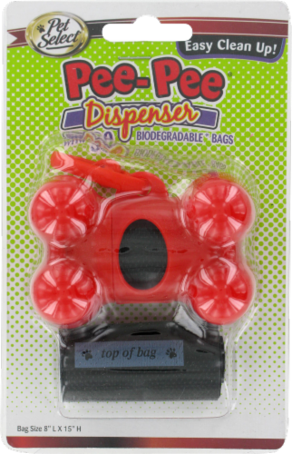Pet Select Pee-Pee Bone Waste Dispenser 30 Count Perspective: front
