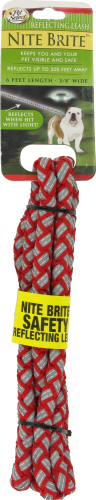 Pet Select Red Nite Reflective Leash Perspective: front