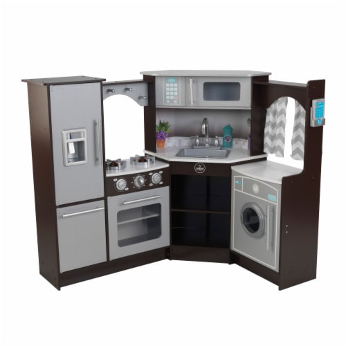 KidKraft Ultimate Corner Play Kitchen with Lights Sounds Espresso 1 Fry s Food Stores