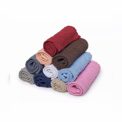 12-Pack: 100% Cotton Absorbent Kitchen Washcloth Towel Set 11 x11 Face  Cloths, 1 unit - Kroger