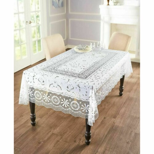 Vinyl lace tablecloth discount