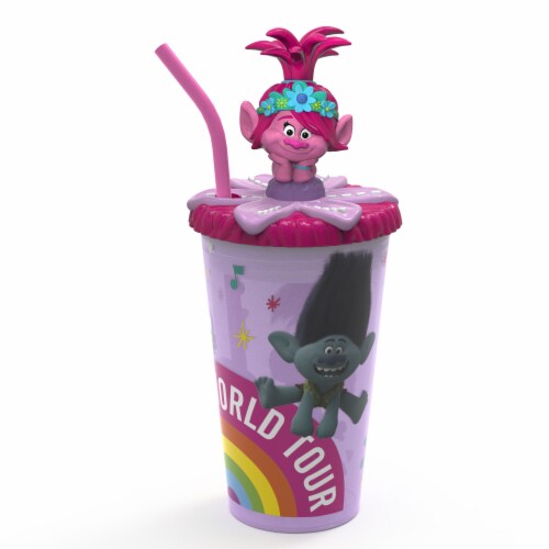 Zak! Designs Trolls 2 Movie Funtastic Tumbler - Purple / Pink Perspective: front