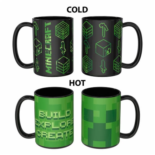 Zak! Designs Large Minecraft Color Change Ceramic Mug Perspective: front