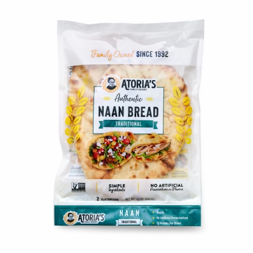 Traditional Naan 8-Packs of 2 Sheets (16 Sheets) Perspective: front