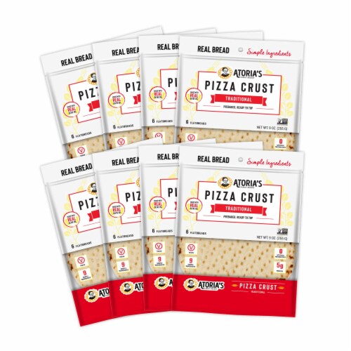 Atoria's Family Bakery Traditional Personal Pizza Crusts 8-Packs of 6 Pizza Crusts (48) Perspective: front