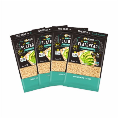 Cauliflower & Coconut Mini Lavash Flatbread 4-Packs of 6 Flatbread (24 Flatbread) Perspective: front