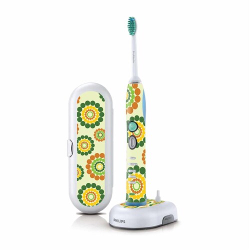 MightySkins PHSOFX7-Hippie Flowers Skin for Philips Sonicare 7 Series Flexcare Plus Rechargea Perspective: front
