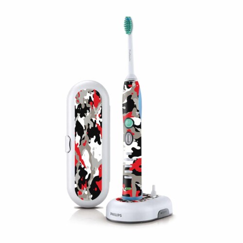 MightySkins PHSOFX7-Red Camo Skin for Philips Sonicare 7 Series Flexcare Plus Rechargeable - Perspective: front