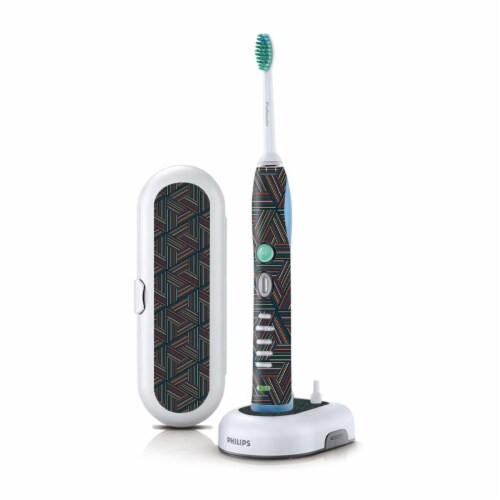 MightySkins PHSOFX7-Triangle Stripes Skin for Philips Sonicare 7 Series Flexcare Plus Recharg Perspective: front