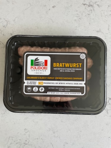 Polidori Sausage All Natural Bratwurst Perspective: front