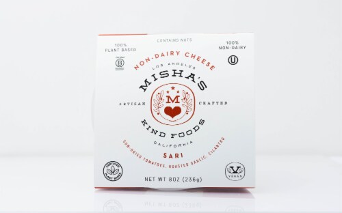 Misha's Sari Non-Dairy Cheese Perspective: front