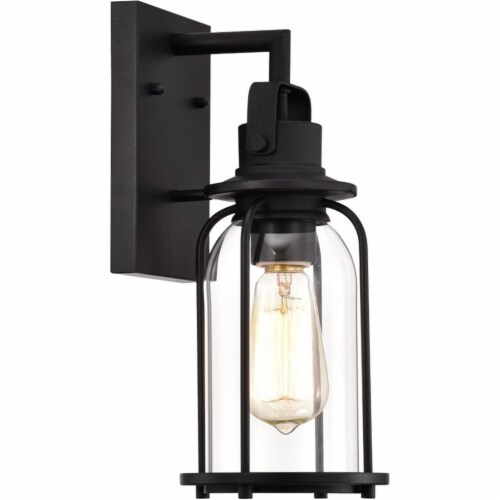 CHLOE Clarke Transitional 1 Light Textured Black Outdoor Wall Sconce 13 ...