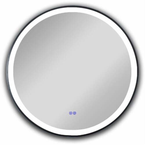 CHLOE Luminosity Embedded Round TouchScreen LED Mirror 3 30  Wide Perspective: front