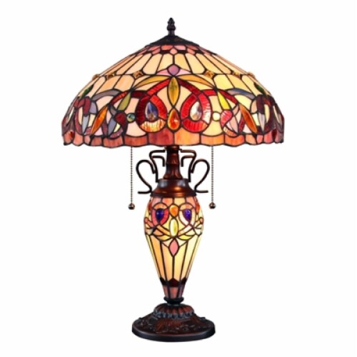 CHLOE Lighting SERENITY Tiffany style Dark Bronze 3 Light Double
