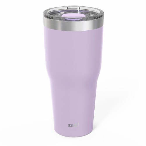 Zak! Designs Lavender Powder Coat Stainless Steel Tumbler with Lid Perspective: front