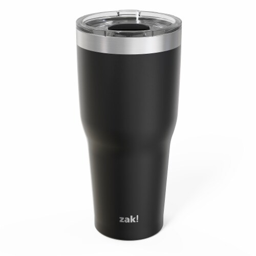 Zak! Designs Stainless Steel Ebony Powder Coat Tumbler Perspective: front