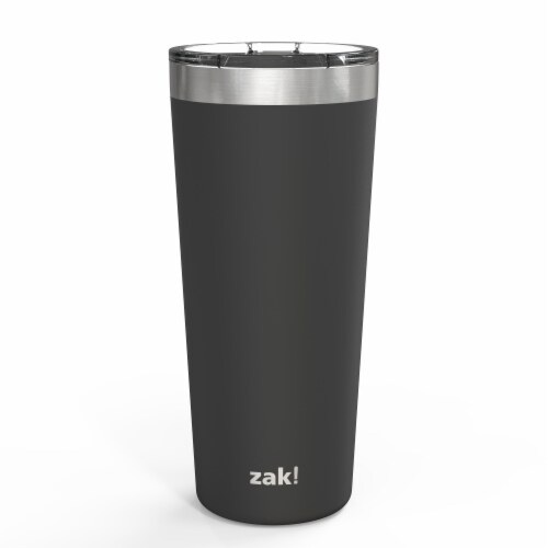 Zak! Designs Ebony Powder Coat Stainless Steel Tumbler Perspective: front