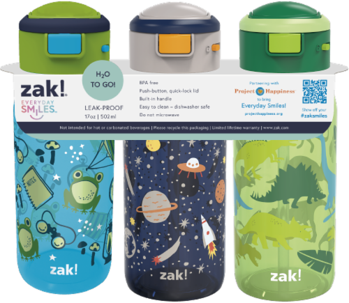 Zak! Designs® Leak Proof Straw & Bottle Perspective: front