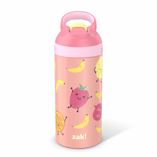 Zak! Designs Happy Fruit Stainless Steel Double Walled Water Bottle Perspective: front