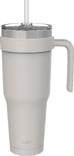 Zak! Designs Stainless Steel Double Wall Waverly Vacuum Tumbler - Gray Perspective: front