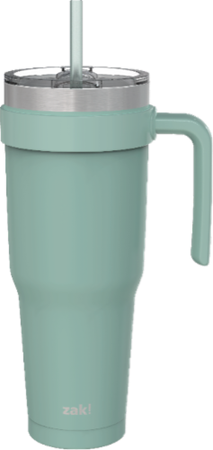 Zak! Designs Stainless Steel Double Walled Vacuum Waverly Tumbler - Green Perspective: front