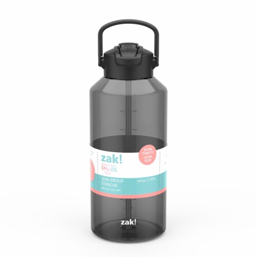 Zak! Designs Ebony PET Liberty Manual Straw Bottle Perspective: front