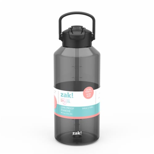 Zak! Designs Ebony PET Liberty Manual Straw Bottle Perspective: front