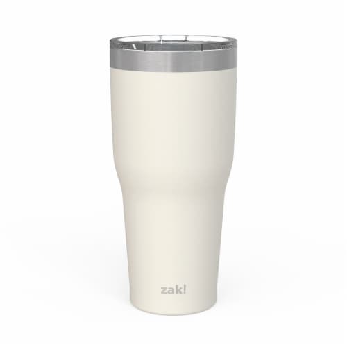 Zak! Designs Ivory Stainless Steel Tumbler with Lid Perspective: front