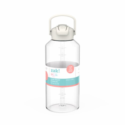 Zak!® Designs PET Liberty Manual Straw Bottle - Ivory Perspective: front