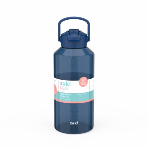 Zak!® Liberty Manual Straw Bottle - Indigo Perspective: front