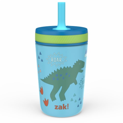 Dinomite Antimicrobial Stainless Steel Double Wall Vacuum Leakproof Straw Kelso Tumbler Perspective: front