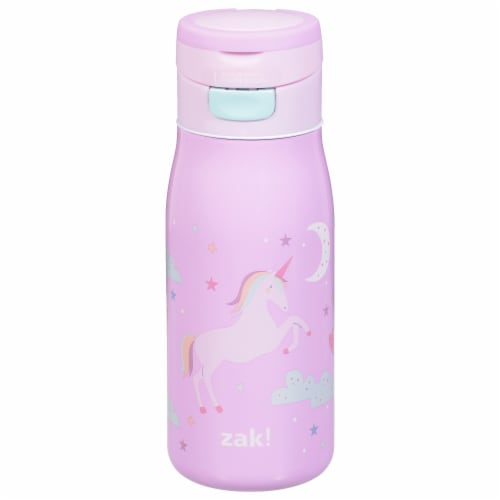 Zak! Designs® Fanciful Unicorn Stainless Steel Double Wall Vacuum Pasco Bottle Perspective: front
