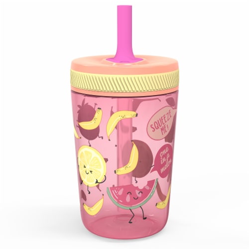 Happy Fruit Antimicrobial Single Wall Leakproof Straw Kelso Tumbler Perspective: front