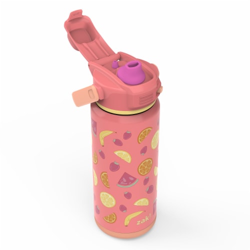 Happy Fruit Antimicrobial Stainless Steel Double Wall Vacuum Beacon Bottle Perspective: front