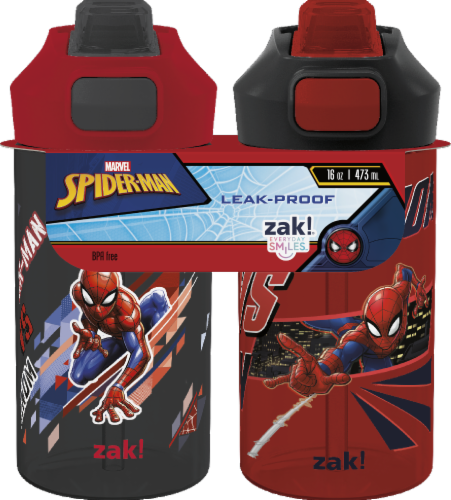 Zak!® Marvel Spider-Man Water Bottle Set Perspective: front